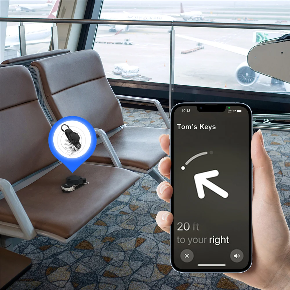 Apple AirTag Locator com Fix Keychain parafuso, plástico rígido proteger caso, impermeável, Anti-Lost, Anti-Scratch para crianças, Pet Collar, Fix