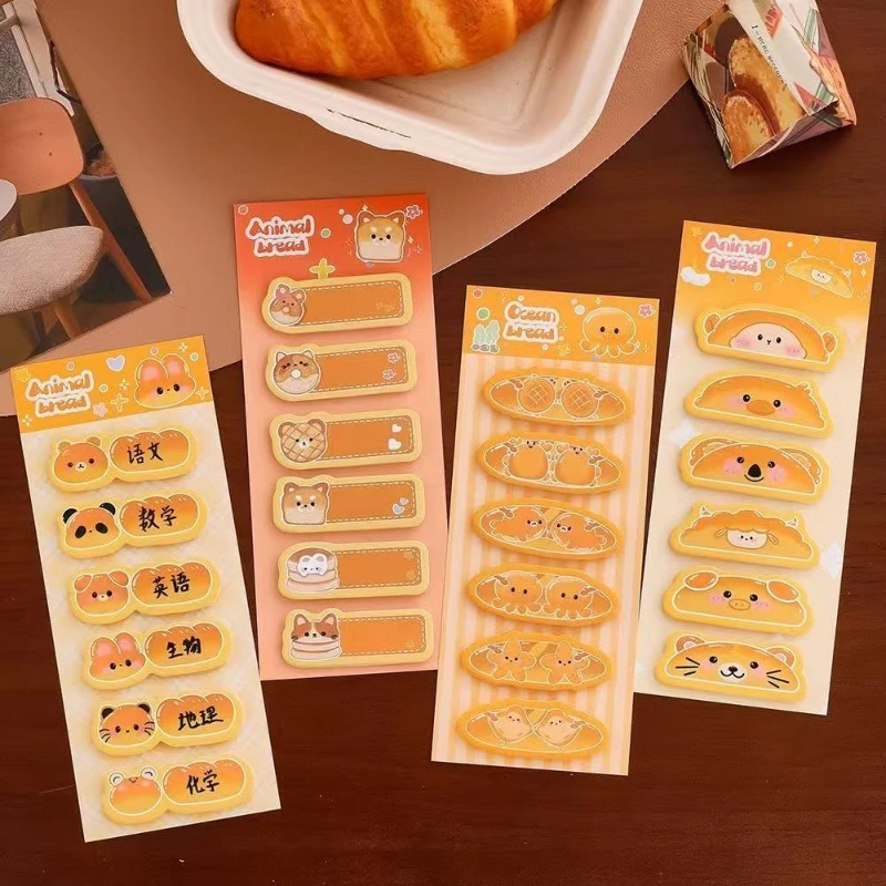 

Kawai Ins Cute Pet Food and Play Sticky Notes Girly Heart Classification Index Stickers Cartoon Stationery Message N Times Gift