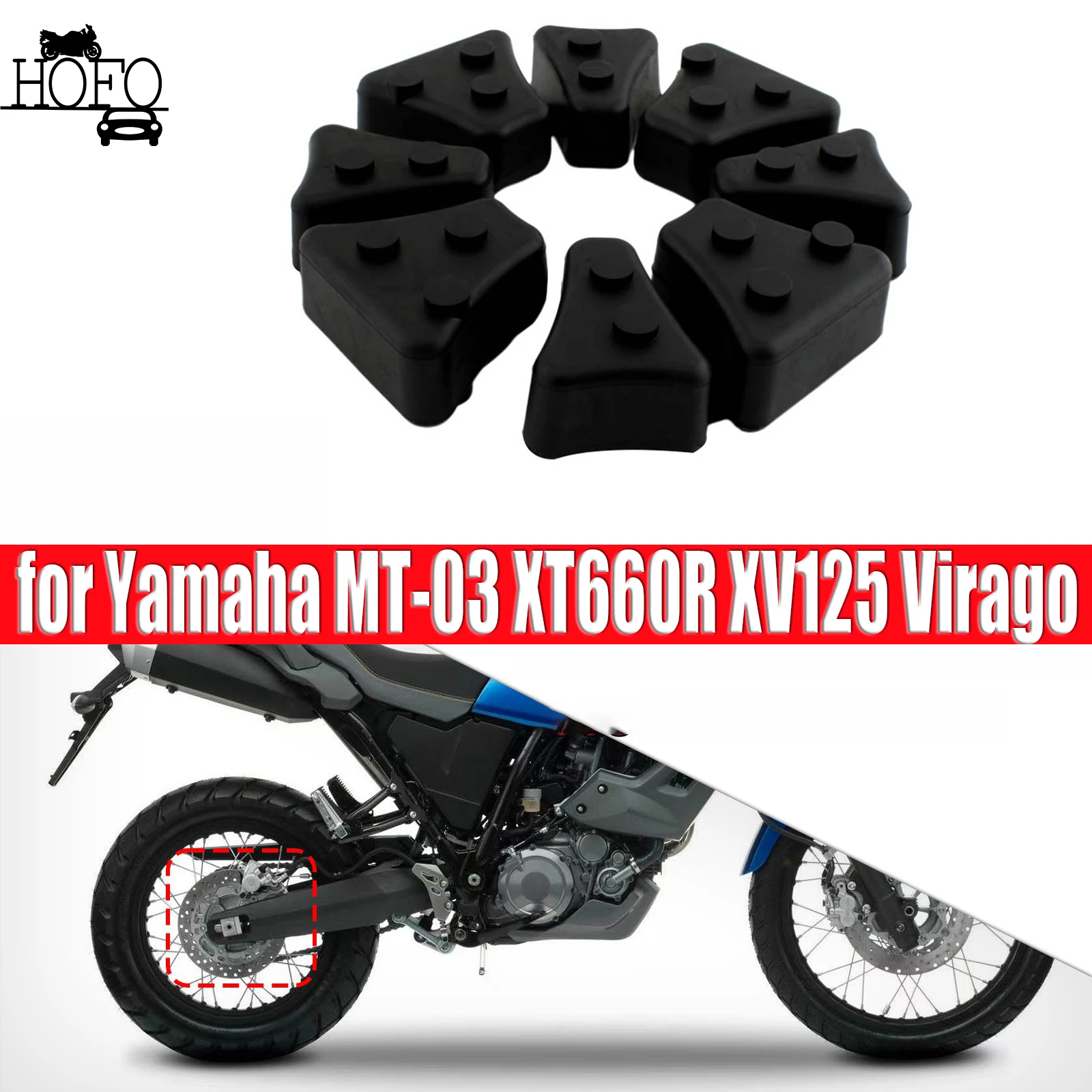 

Motorcycle Rear Damper Buffer Set For Yamaha 5Y1253640000 XT600X TTR600 Shock Absorption Cushion Rubber