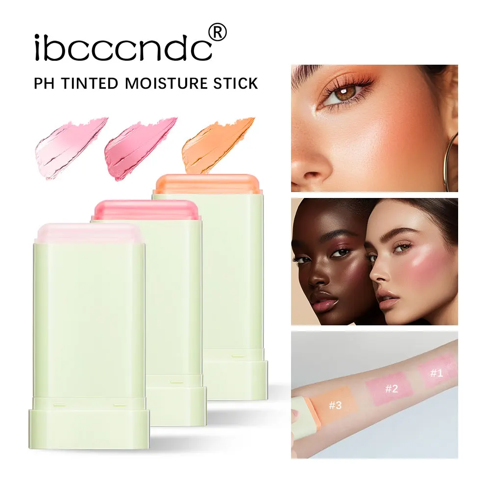 Multi-Use Makeup Blush Stick PH color change Natural Blendable Waterproof Korean Matte Long-Lasting Smooth Blushes