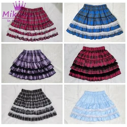 Mikumn-faldas Punk a cuadros para mujer, faldas Harajuku Y2k Kawaii, faldas góticas japonesas de Lolita de cintura alta, faldas plisadas de pastel, 8 colores