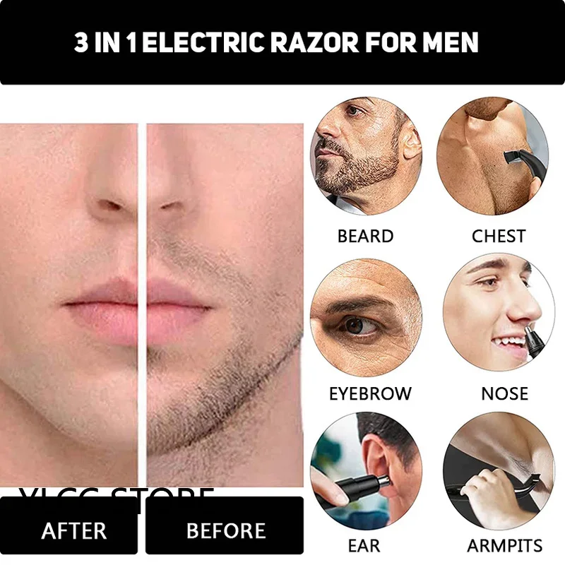 Men's Precision Shaver for Intimate Areas - Sensitive Razor for Bikini Line, Pubic Hair, Balls, Eggs - Shaving Trimmer for Face 