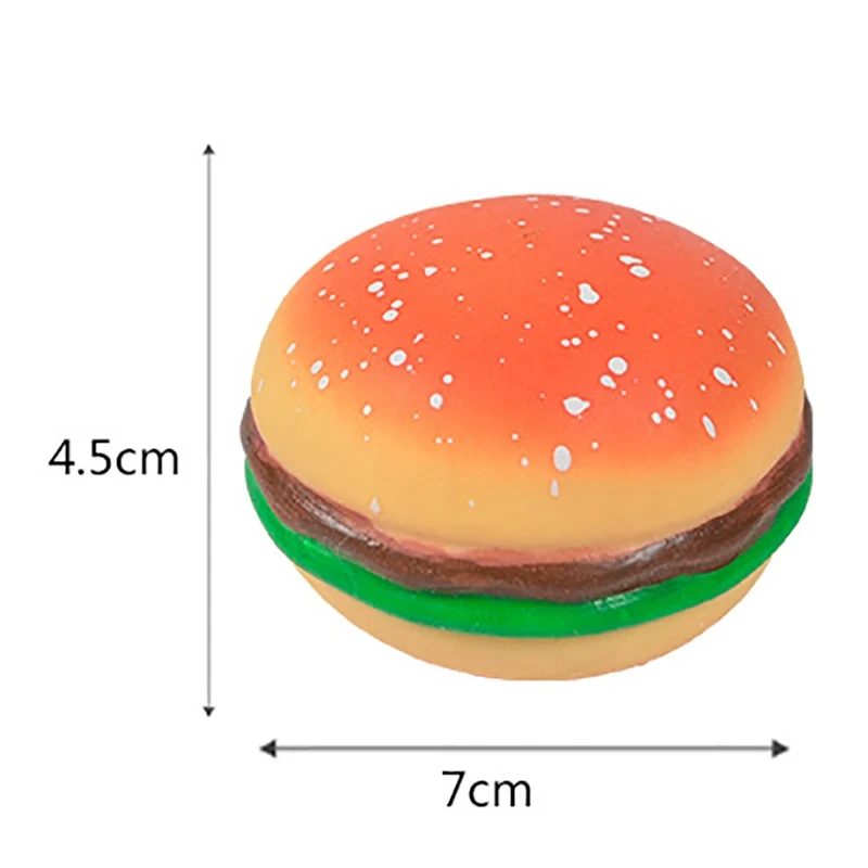 Jouet Anti-Stress en Silicone pour Enfant, Hamburger Squishy, Balle à Rebond existent