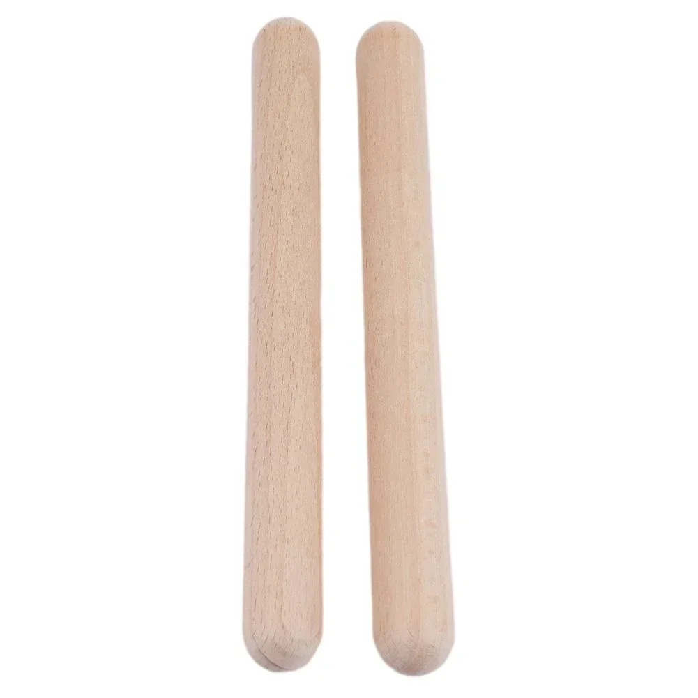 1 Pair Drum Sticks Wooden  Beating Rhythm Sticks Learning Education Toddler Instrument Beginners Percussion Instruments