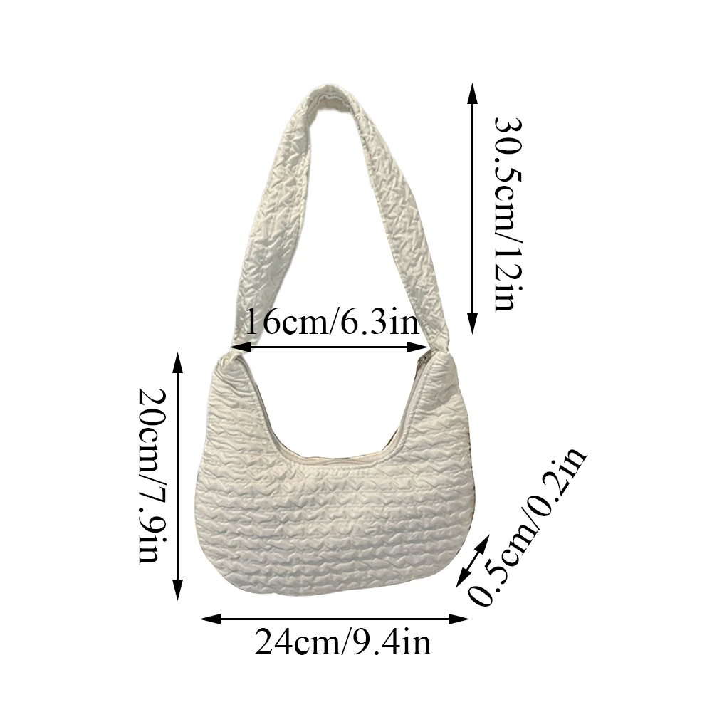 Bolso plisado con eslinga de estilo artístico para mujer, bolsa de hombro Simple, informal, sólido, moda coreana