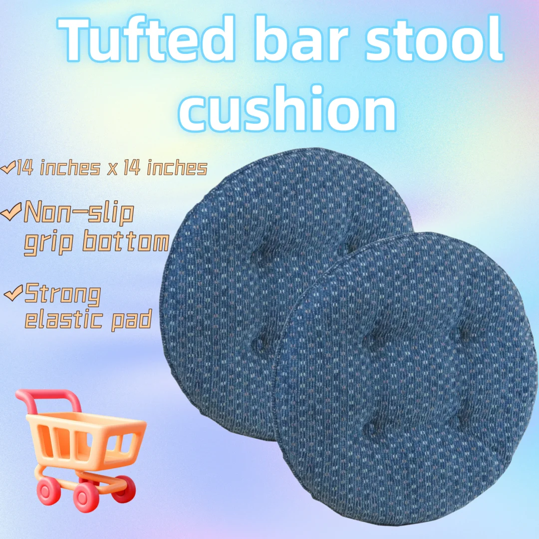

Набор из 2 тафтинговых подушек для барного стула размером 14x14 дюймов — нескользящие водонепроницаемые чехлы на сиденья с дизайном дождя для кухни и дома