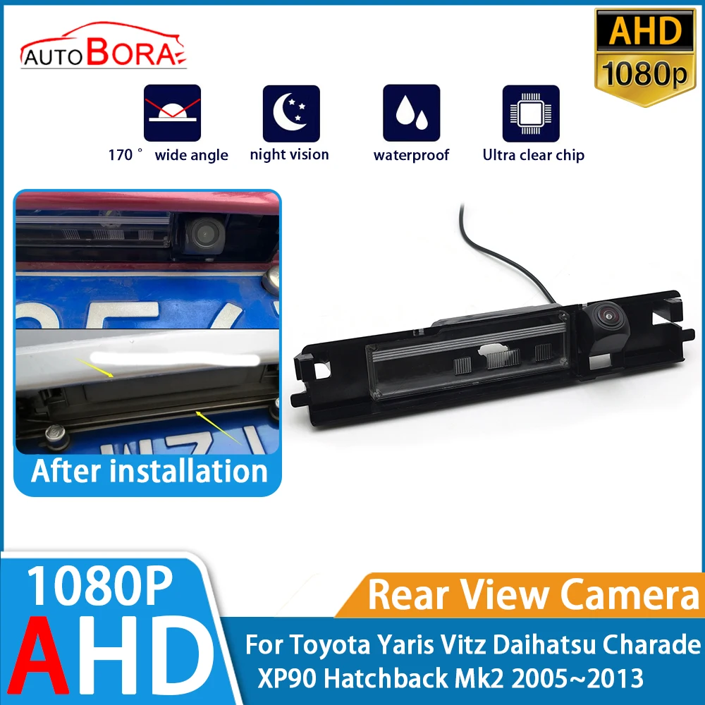 

ZhuCamX Parking Car Rear View Camera AHD 1080P Night Vision for Toyota Yaris Vitz Daihatsu Charade XP90 Hatchback Mk2 2005~2013