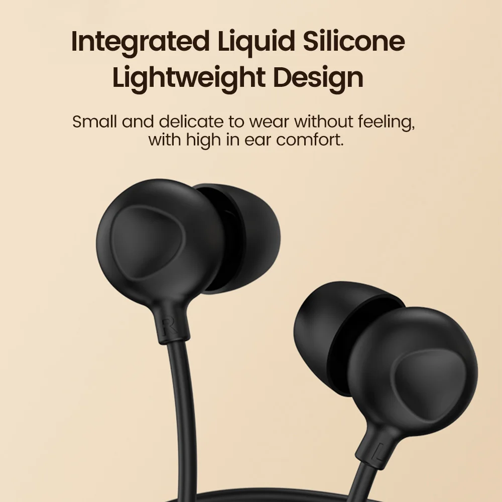 OLAF Tipo-C/3.5MM Silicone Sono Fones de ouvido com fio In-ear Handsfree com cabo Fones de ouvido com microfone Fones de ouvido de controle em linha