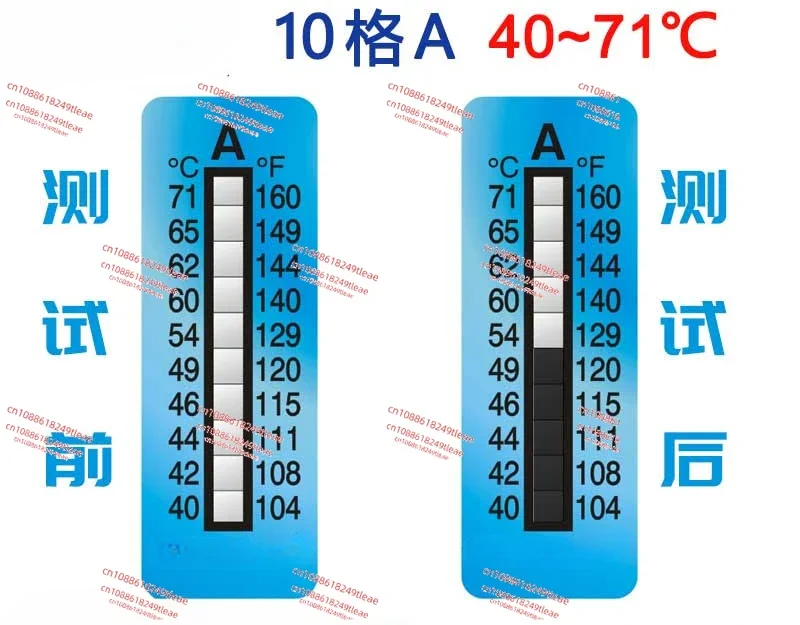 10 temperature stickers/irreversible TMC thermal test paper temperature test paper