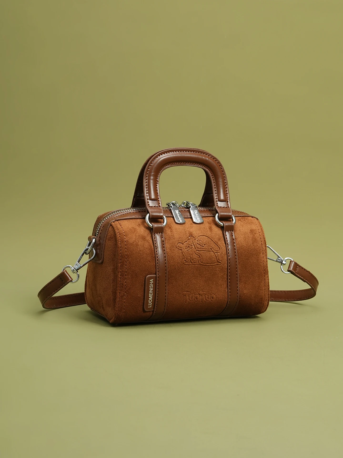 

Fashionable Frosted Suede Bowling Bag Women's Crossbody Handbag Hot Sale Autumn Winter daily commute Shoulder Bag Handbag