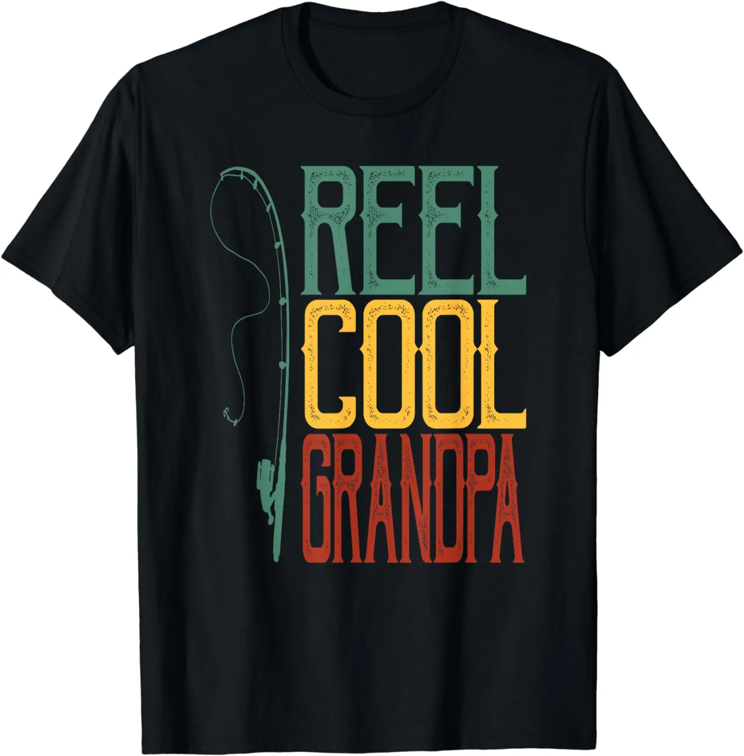 Vintage Reel Cool Grandpa Funny Grandpa Fishing Lover Unisex Cotton T-Shirt