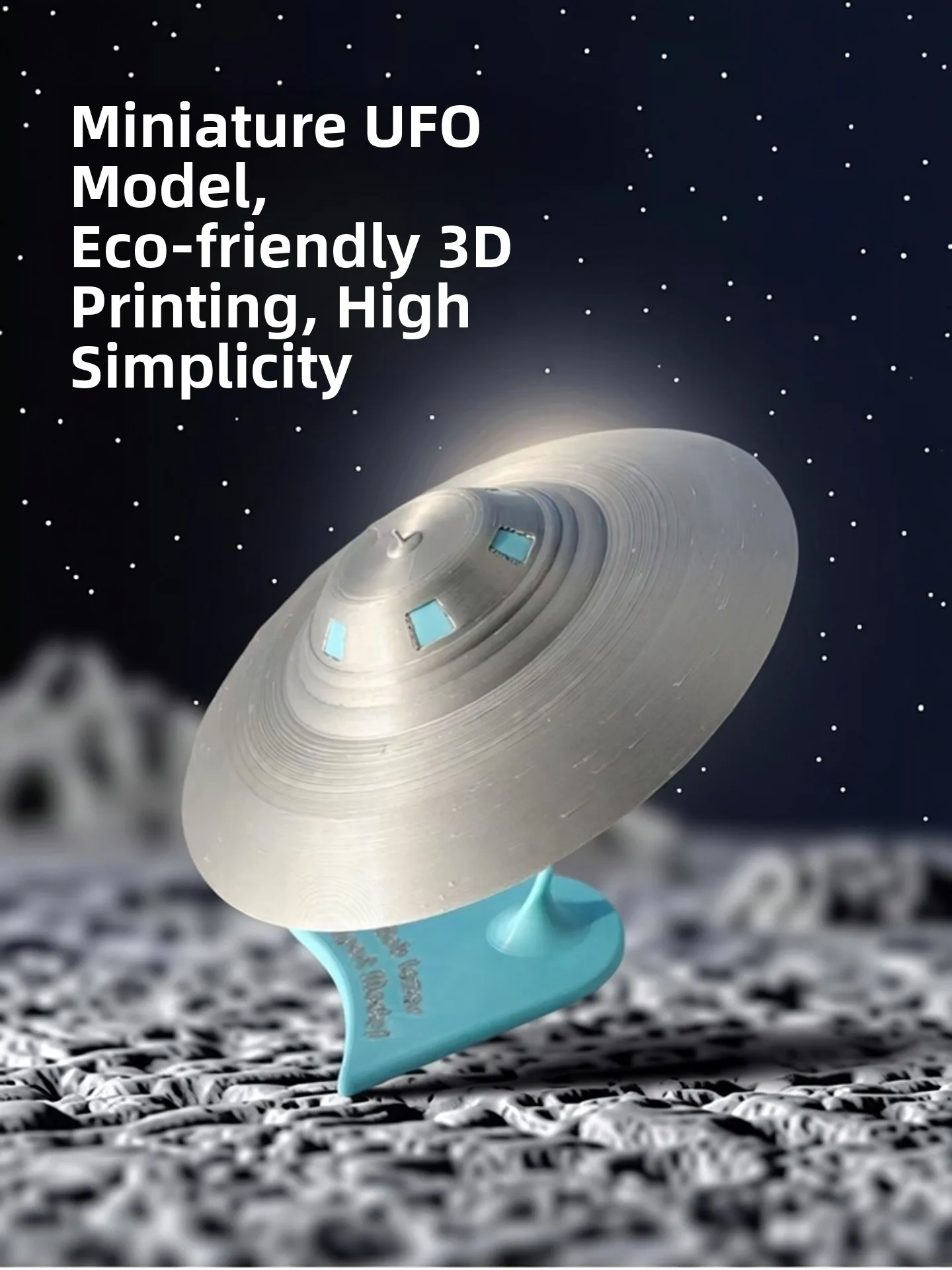 Bob Lazar UFO Flying Saucer Miniature Model Interstellar Space Fan Desktop Ornament Finished Product Model for Ages 14+