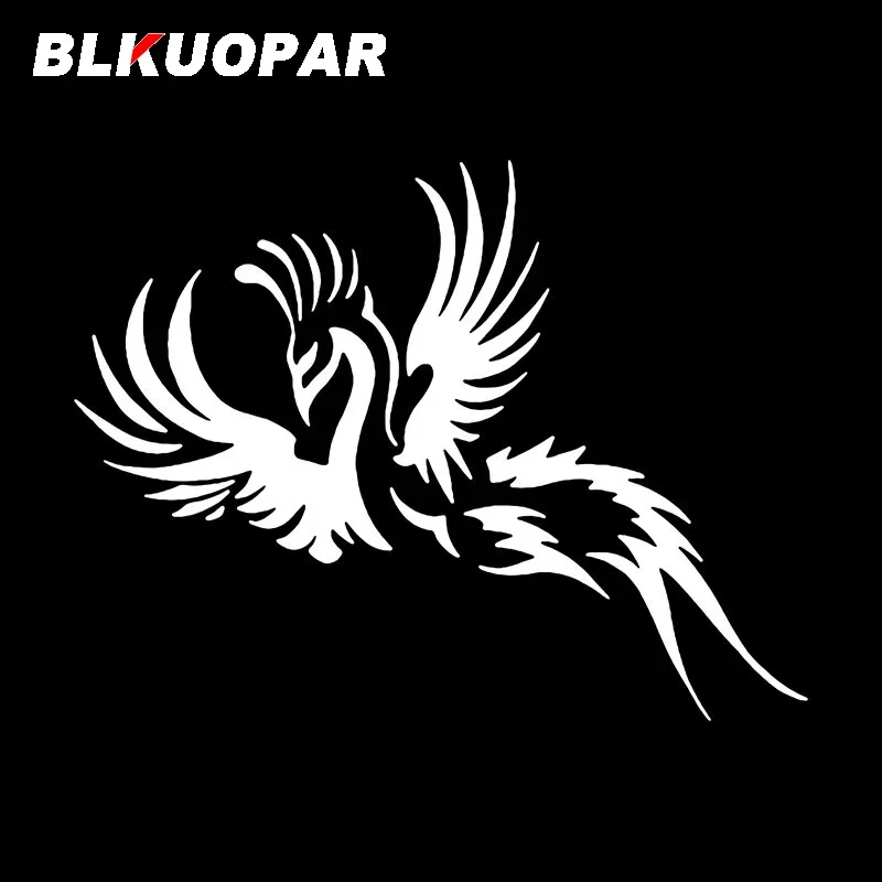 BLKUOPAR Tribal Phoenix Silhouette Car Stickers RV Anime Personality Decal Scratch-Proof Windows Decoration Surfboard Car Lable