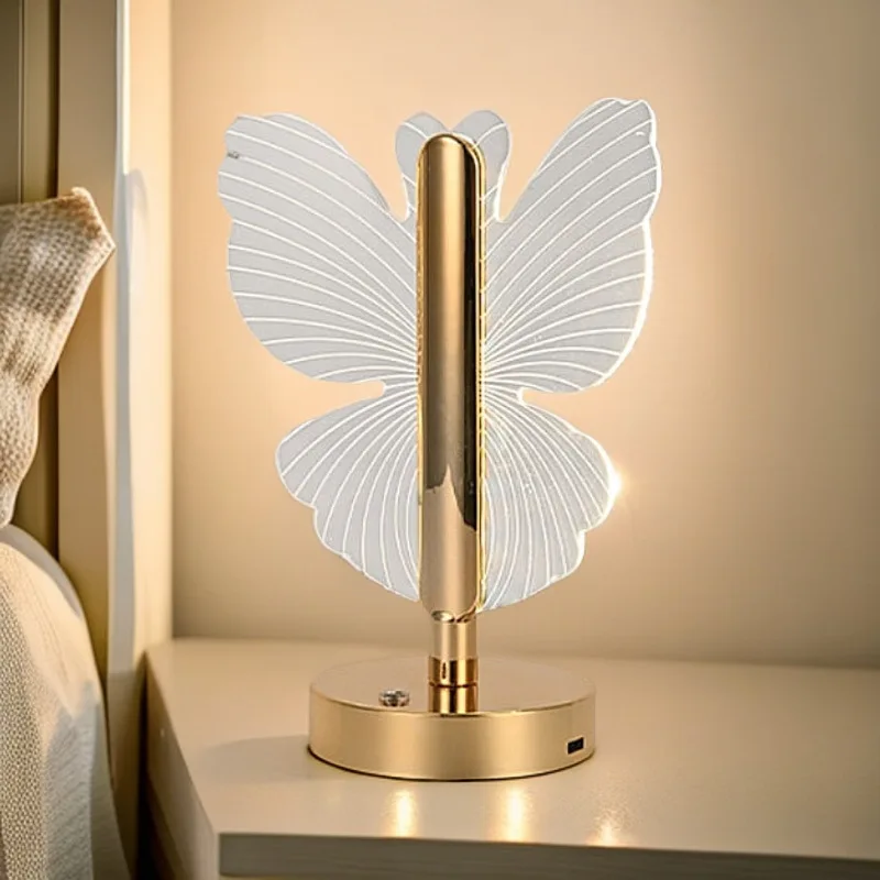 Charge LED Nightlight Creative Luxurious Night Light Bedroom Bedside Living Room Mood Lights Indoor Decoration Lighting Lamps