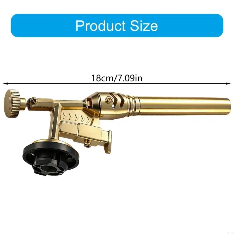 1Pc Portable Gold Copper Gas Welding Torch High Temperature Flame for BBQ Cooking Brazing