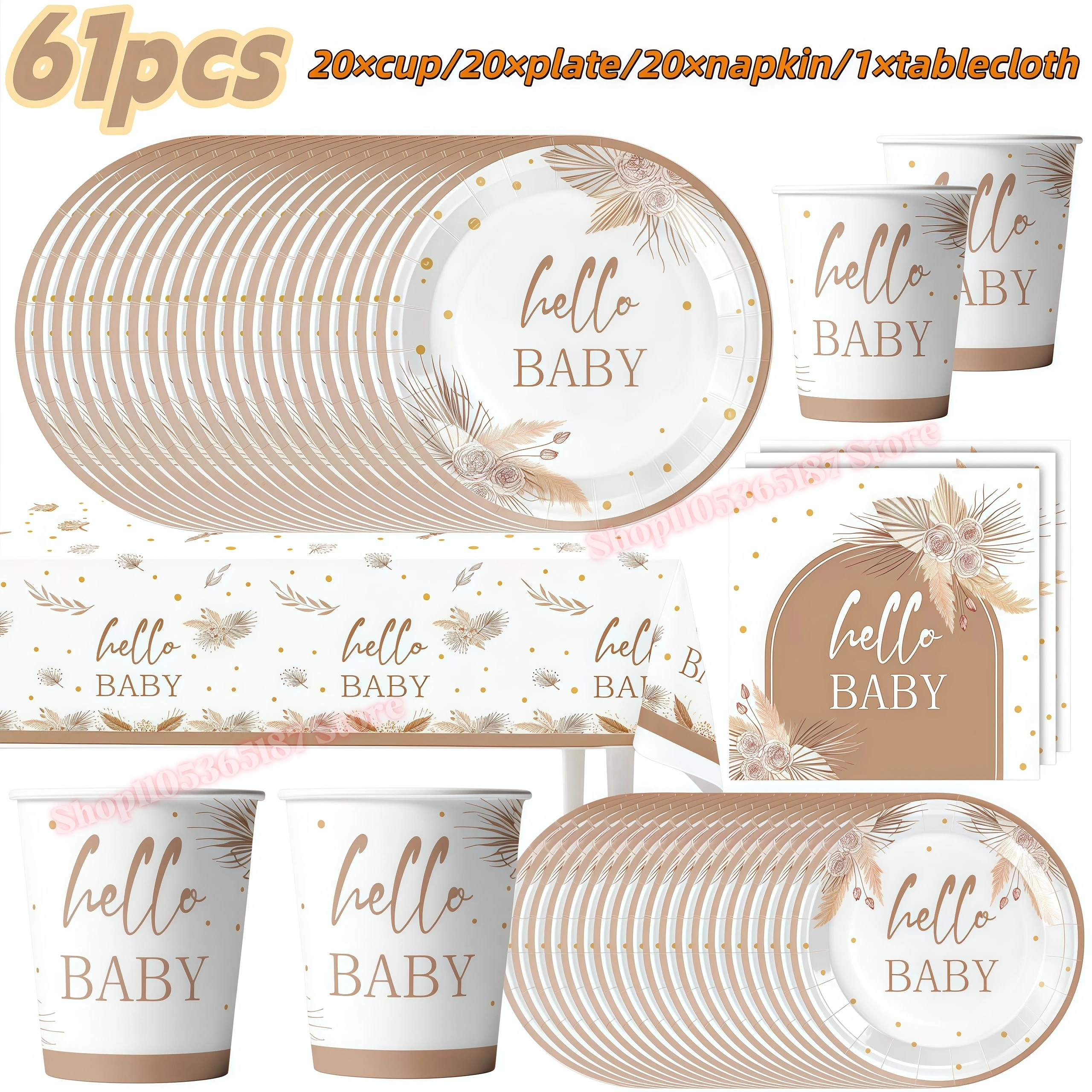 Hello Baby Geschlechts-Enthüllungs-Party-Zubehör Mädchen Junge Banner Flaggen Girlande Ballon für Babyparty 1. Geburtstag Dekoration – Detail 19