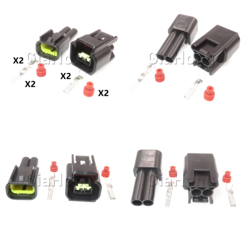 1 Set 2 Ways AC Assembly Auto Parts FW-C-2M-B FW-C-2F-B Car High Voltage Package Ignition Coil Sealed Sockets for Ford Focus