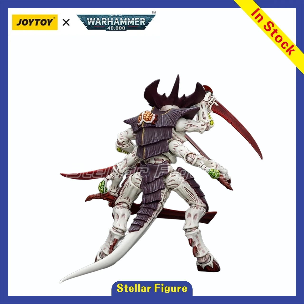 

【SF】JOYTOYS 1/18 Фигурка-модель Тиранидов: Воин-Левиафан из Орды Тиранидов с костяными мечами, коллекционные игрушки и украшения