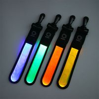 LED Glowing Luminous Reflective Backpack Hanging Light Night Running Safety Alert Wristband Outdoor Sport Armband Light