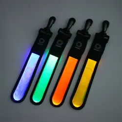 LED Glowing Luminous Reflective Backpack Hanging Light Night Running Safety Alert Wristband Outdoor Sport Armband Light