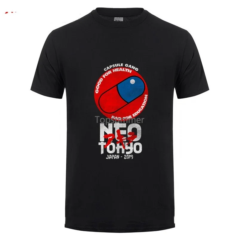 

Новинка 2019, японский дизайн, винтажная футболка Akira, мужская футболка Capsule Gang, Homme Neo Tokyo, футболка в стиле ретро, летняя стильная рубашка Camiseta