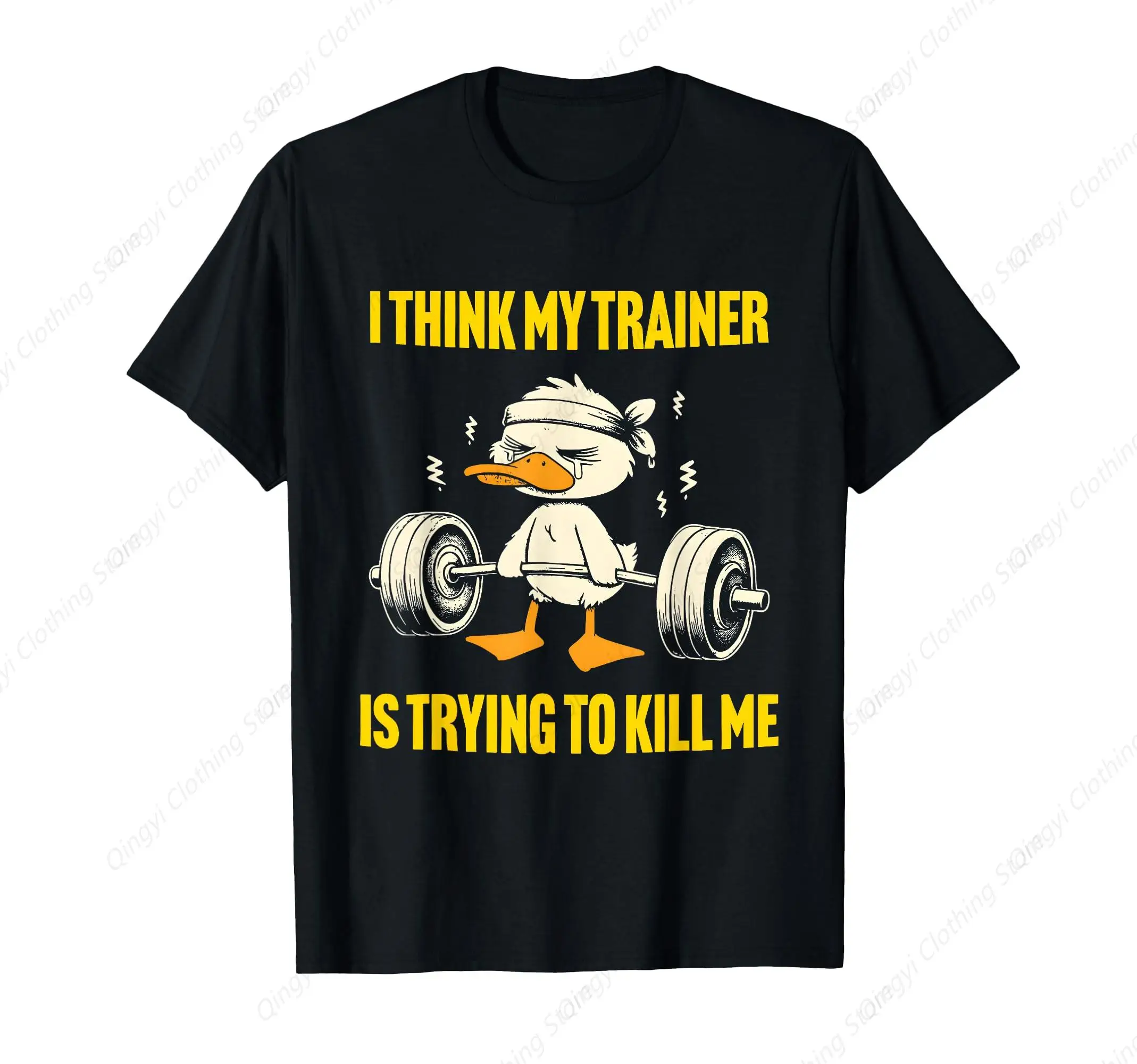 

I Think My Trainer Is Trying To Kill Me Funny Workout Gym T-Shirt