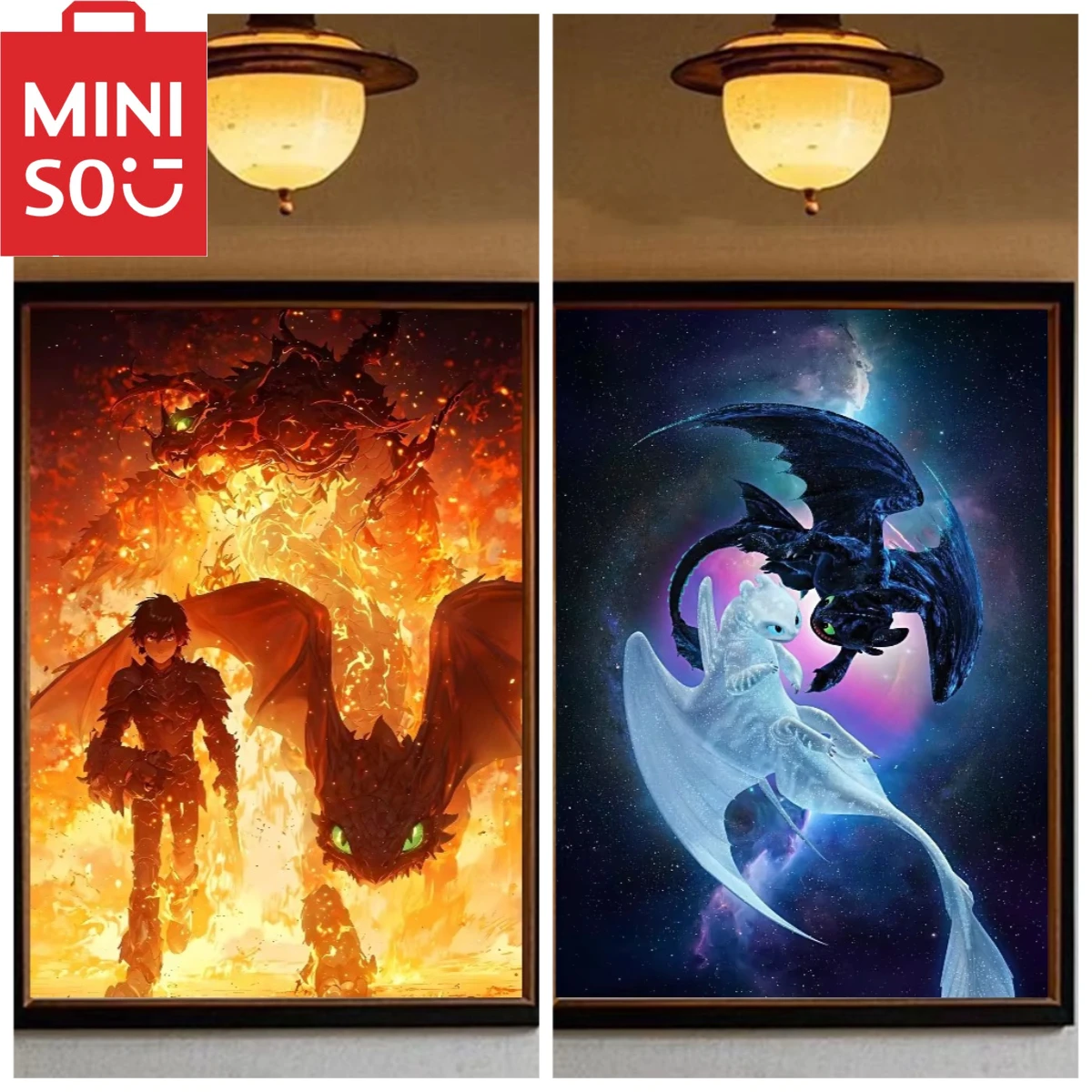 

MINISO картина маслом по номерам наборы аниме ваш дракон DIY цифровые фотографии домашний декор подарки для баров гостиной безрамные
