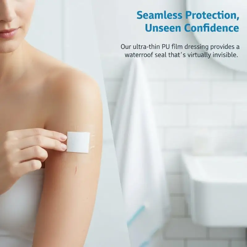 50Pcs High Adhesion Waterproof Wound Dressing Patches Transparent Fixation Film Bandages for Long Wear