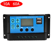 Solar Controller 60A/50A/40A/30A/20A/10A 12V 24V Auto Solar Controller PWM Controller PWM Solar Charge and Discharge Controller