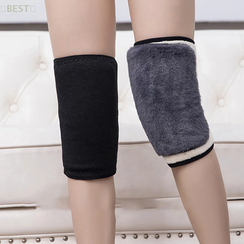 Winter Warm Knee Pads For Women Leg Warmers Men Old People Cold Leg Arthritis Knee Pad Knee Support Plush Knee Protector