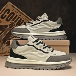 Men's Sneakers Loafers Sports and Leisure Casual Shoes Thick Bottom Soft and Comfortable Soft and Comfortable Skateboard Fashion