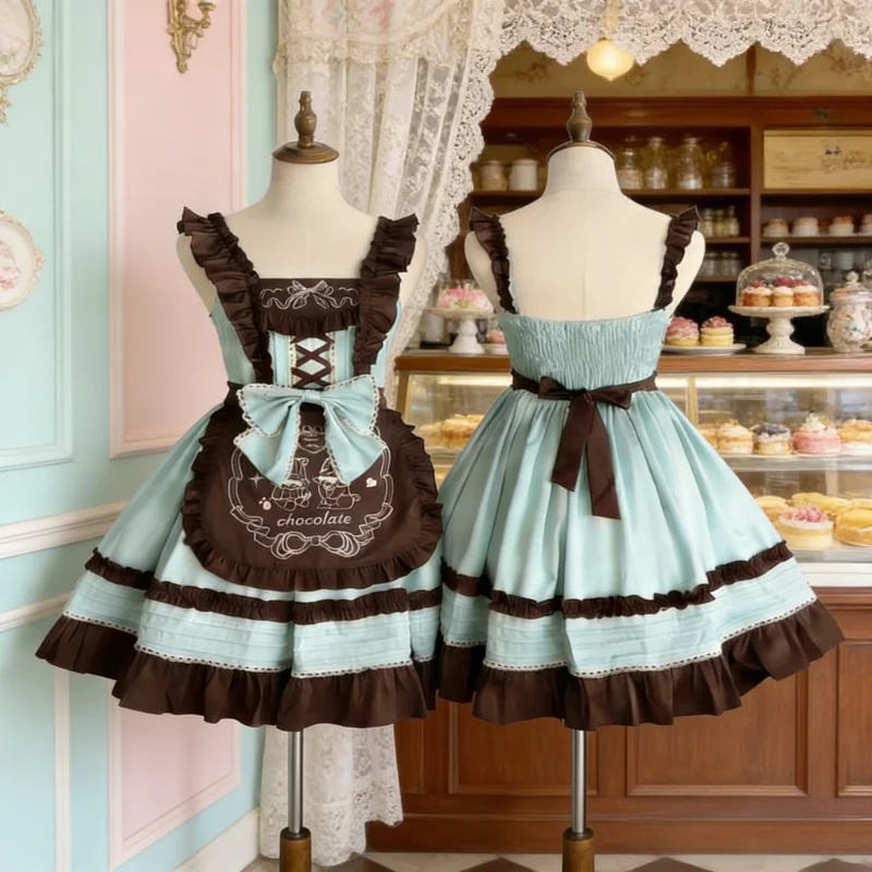 Y2k Japan Style Kawaii Sleeveless Dress Lolita Women Cute Casual Elegant Ball Gown Patchwork Bodycone Knee-Length All Season