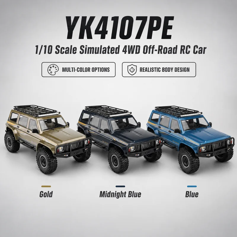 YK4107PE 1/10 Simulation Remote Control Electric Four-wheel Drive Two-speed Differential Lock Climbing off-road vehicle RC