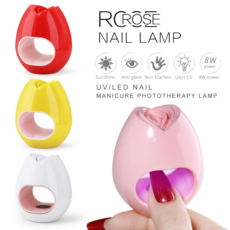 ArteClavo UV LED USB Lamp Manicure Mini Nail 30S Fast Dryer Machine Single Finger Nail Art Tool Gel Need Curing Rose Egg Fashion