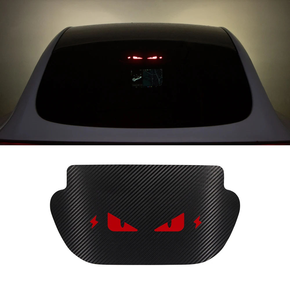 Car Rear Brake Light Sticker for Tesla Model Y 3 Highland High Mounted Light Taillight Lamp Projection Board Accessories 2024