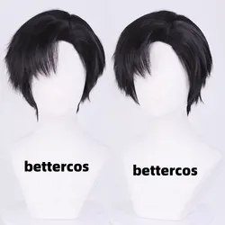 Alien Stage Anime Ivan Cosplay Black Sorrow Cosplay Black Wig Short Black Color Cos Wigs Heat Resistant Hair Wigs