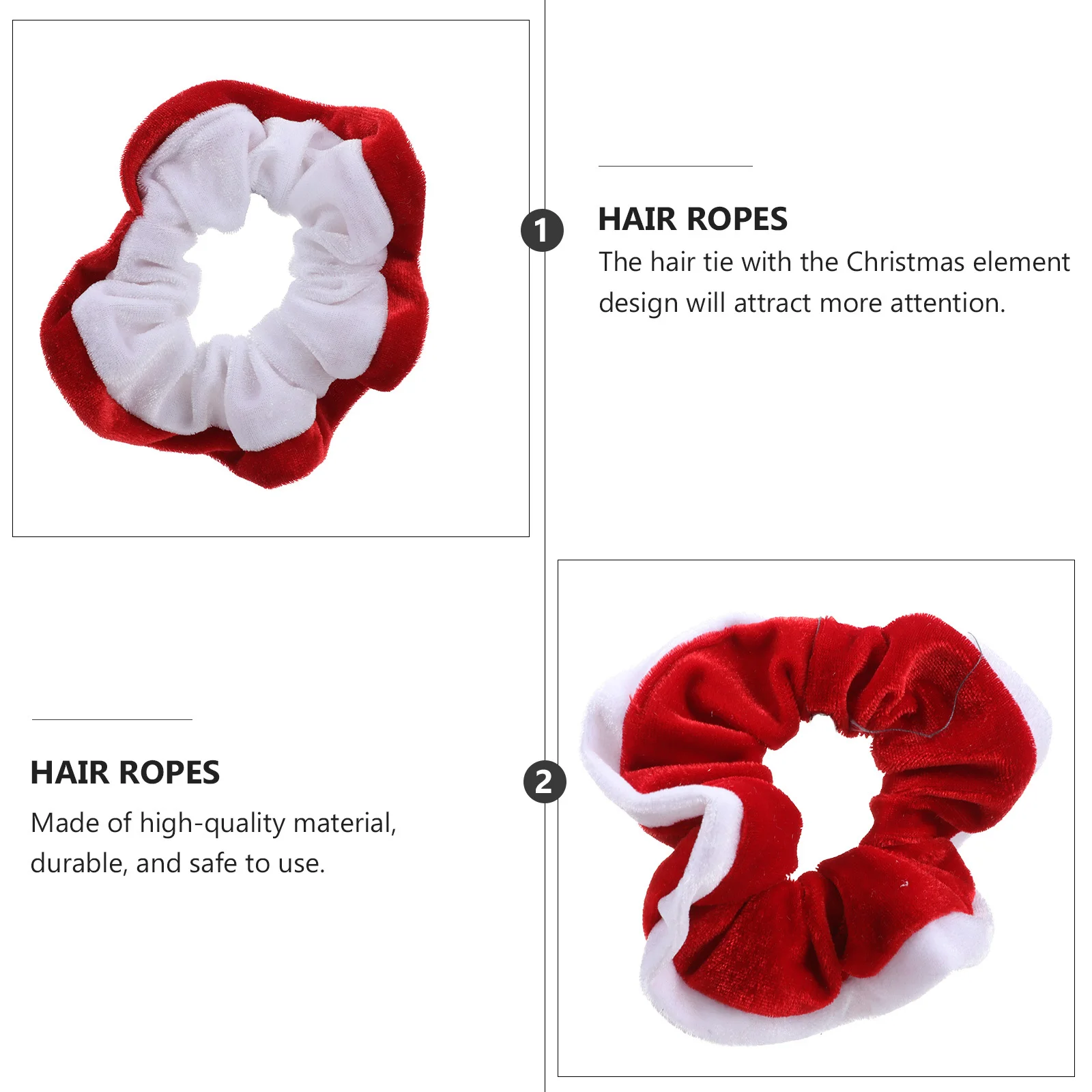 

20Pcs Christmas Hair Ties Stretchy Scrunchies Flannel Ponytail Holders for Special Occasions Christmas Hair Scrunchies