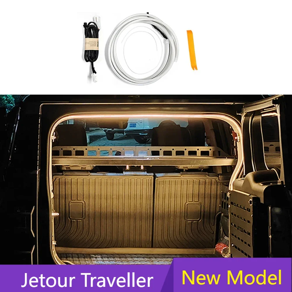 For Chery Jetour Traveller T2 2023 2024 Car Trunk Ambient Light Strip LED Car Interior Decorative Light Accessories