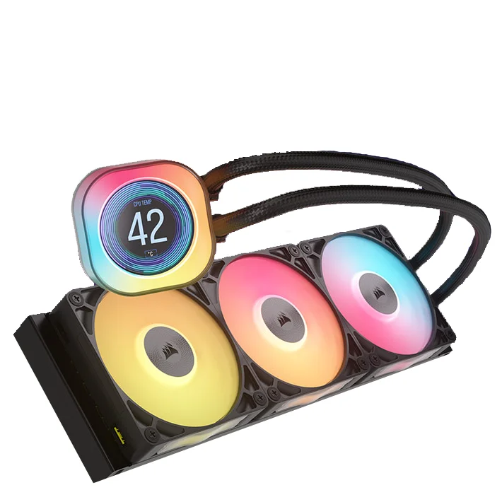 

2025 CPU TEMPERATURE DISPLAY WATER COOLING iCUE LINKTITAN360RX LCD RGB BLACK CPU WATER COOLING