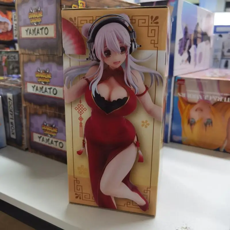 

Подлинная оригинальная фигурка Furyu Super Sonico Trio Try It, красное китайское платье, версия в наличии, аниме-фигурка, модель, коллекционная фигурка, игрушки