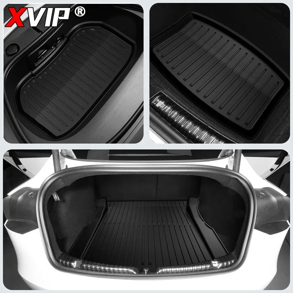 Set di tappetini XVIP TPE per Tesla Model 3 Highland 2024 Frunk Trunk tappeto coprisedile impermeabile fodera per poggiapiedi per tutte le stagioni