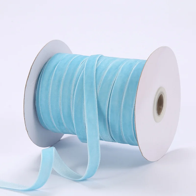 Neu (50 Yards/Rolle) 10mm Samtband Hochzeit Party Geschenkverpackung Dekoration Handgemachte Haarspange Haaraccessoires Schleife DIY-Band – Detail 10