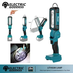Electric Goddess Work Light LED Outdoor Portable Floodlight Spotlight Camping Car Work Night Fishing Light For Makita 18VBattery