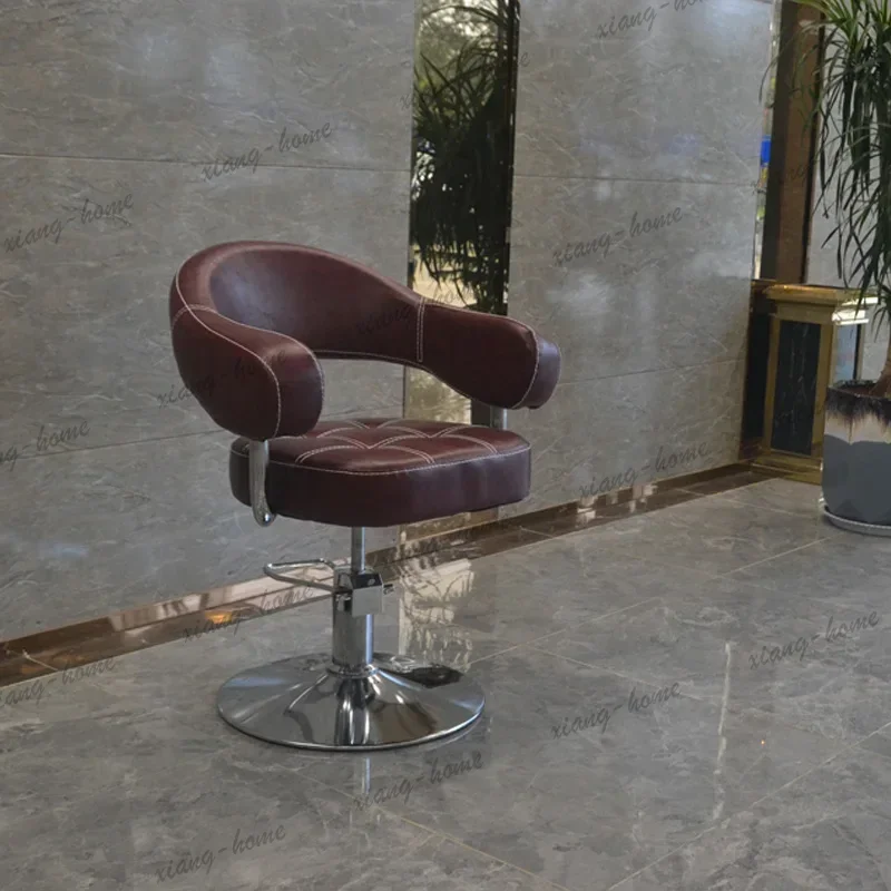 Factory Direct Trendy Aesthetic Barber Chair Hairdressing Beauty Salon Tray Swivel Hair Barber Chair European Luxury Commercial 2