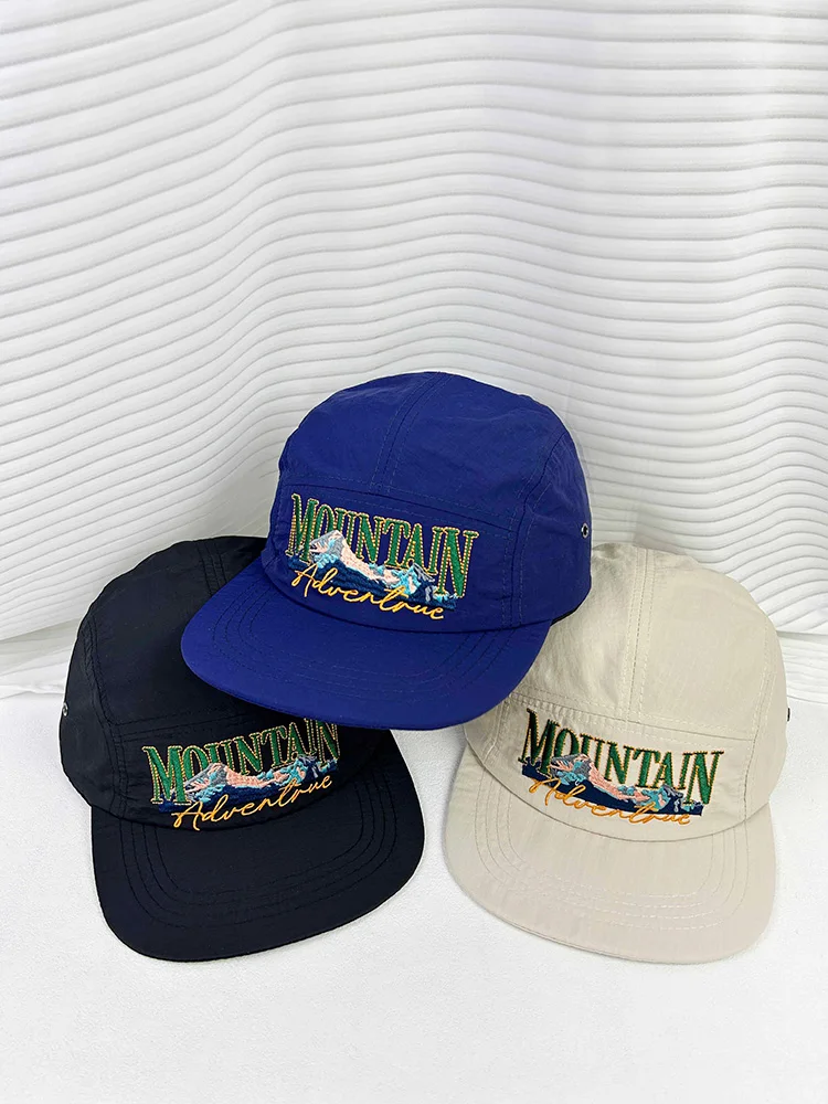 

Embroidered letter flat brim quick-drying cap men's and women's summer outdoor baseball caps