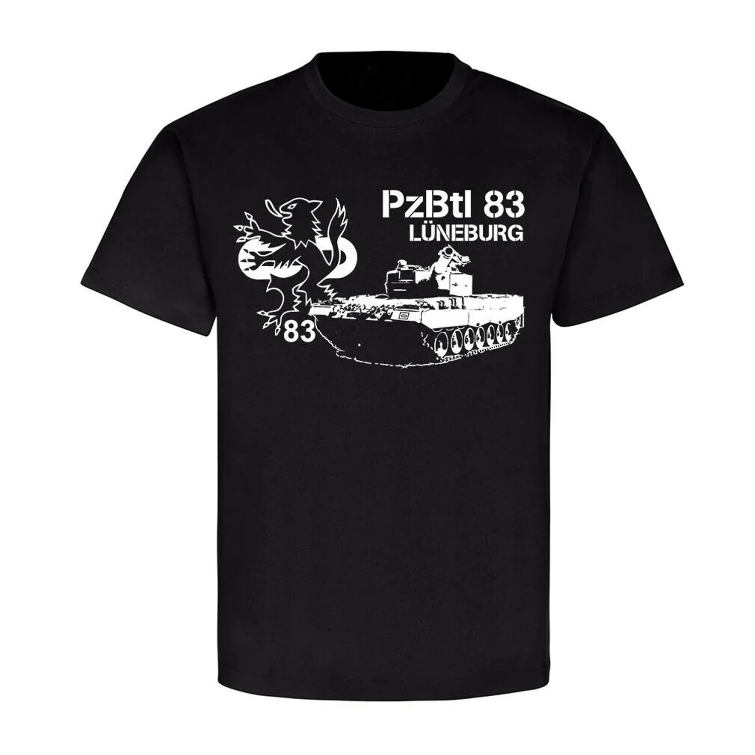 

PzBtl 83 Luxembourg Panzer Battalion Leopard 2A4 Tank Crest T-Shirt 100% Cotton O-Neck Summer Short Sleeve Casual Mens T-shirt