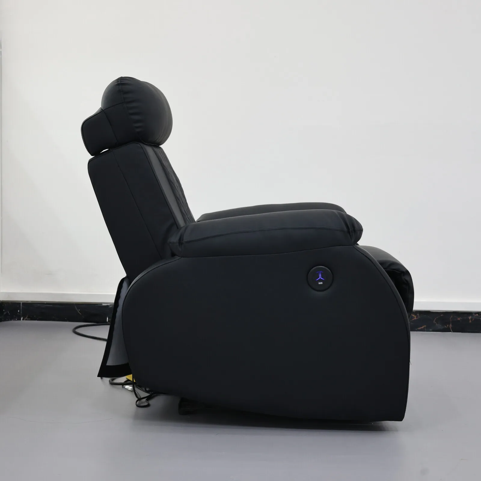 Elektrischer Relaxsessel, Massagesofa, verstellbare Heimkino-Sitze, ergonomisches Lazy-Sofa, bequemer Loungesessel mit Fußstütze, schwarz – Detail 4