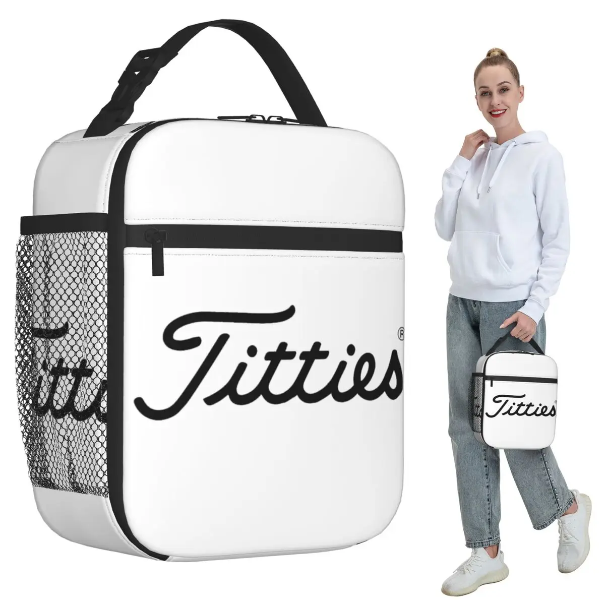 

Titties Golf Ball Insulated Lunch Bag for Women Office Cooler Thermal Food Box Tote Leakproof Lunch Boxes Container