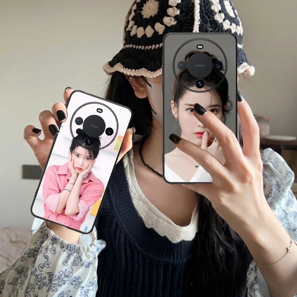 KPOP IU Lee JiEun Mobile Cell Phone Case for Huawei Mate 60 50 40 30 20 10 Pro Plus Lite E 5G Black Soft Phone Cover Shell