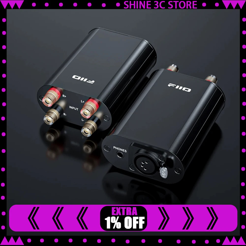 FiiO IMP XLR-4 Passive Impedance Adapter, 4.4mm & 4-Pin XLR Balanced Output, HiFi Amplifier Headphone Protector Noise Reduction